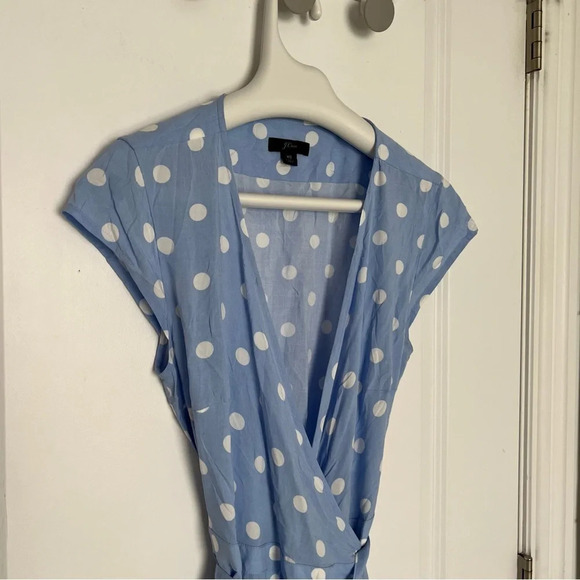 J.Crew Midi Wrap Polka Dot Dress size XS - Picture 3 of 6
